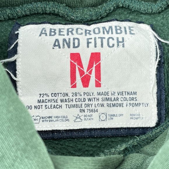 Vintage Abercrombie & Fitch Shamrocks Hoodie Green Gold Medium Y2K Irish Graphic - Picture 3 of 5